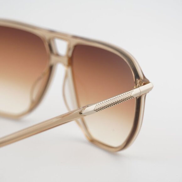 Rag & Bone RNB1074/S 010A N4 Sunglasses Beige Aviator Frame, Brown Lenses - Picture 5 of 11